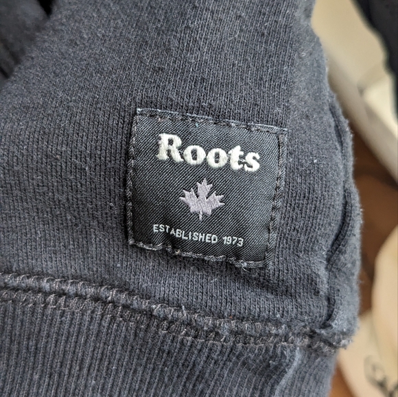 Roots Unisex Black Full Zip Hoodie Organic Cotton - Picture 3 of 6